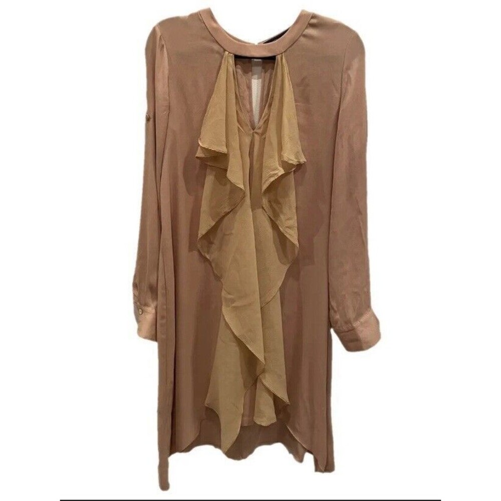 bcbg maxazria‎ Slip Dress Tan Size XS Silk Polyester